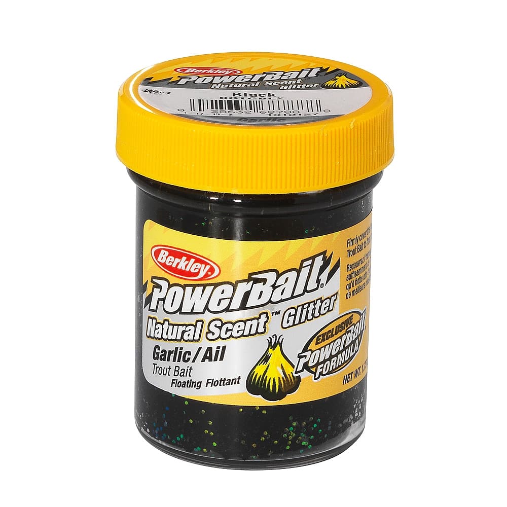 Berkley Powerbait Glitter Trout Bait Garlic Black