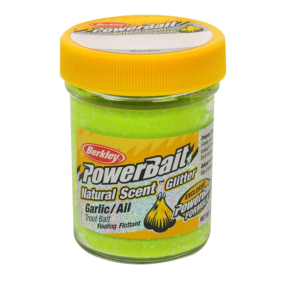 Berkley Powerbait Glitter Trout Bait Garlic Chartreuse