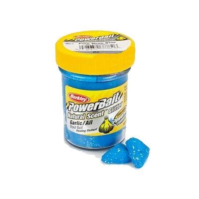 Berkley Powerbait Glitter Trout Bait Garlic Pure Neon Blue