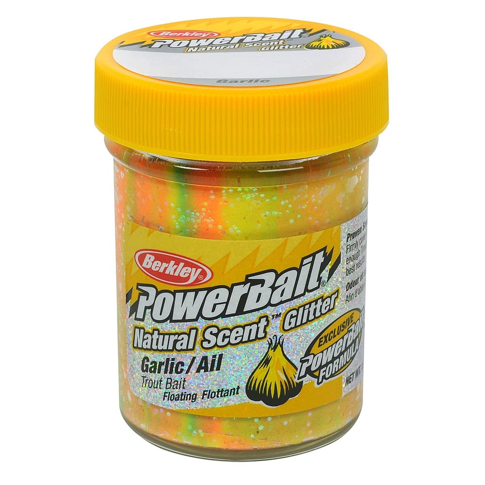 Berkley Powerbait Glitter Trout Bait Garlic Rainbow