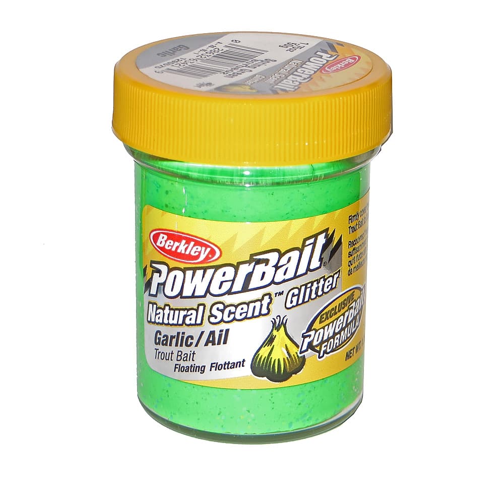 Berkley Powerbait Glitter Trout Bait Garlic Spring Green
