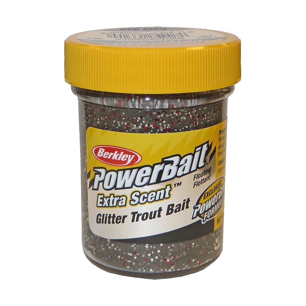 Berkley Powerbait Glitter Trout Bait Smoke Fire Silver