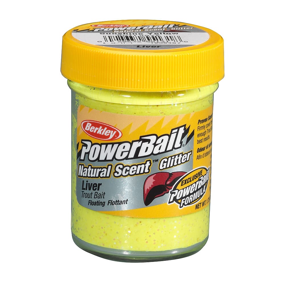 Berkley Powerbait Trout Bait Glitter Liver Sunshine Yellow - foto 2