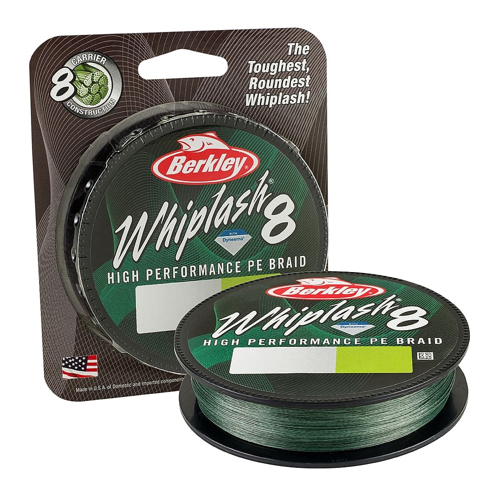 Berkley Whiplash 8 Moss Green per meter 0.10mm/14.8kg