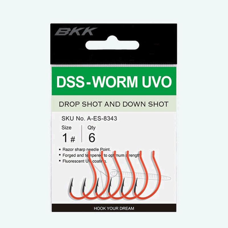 BKK DSS-WORM Hook UV Orange #2/0