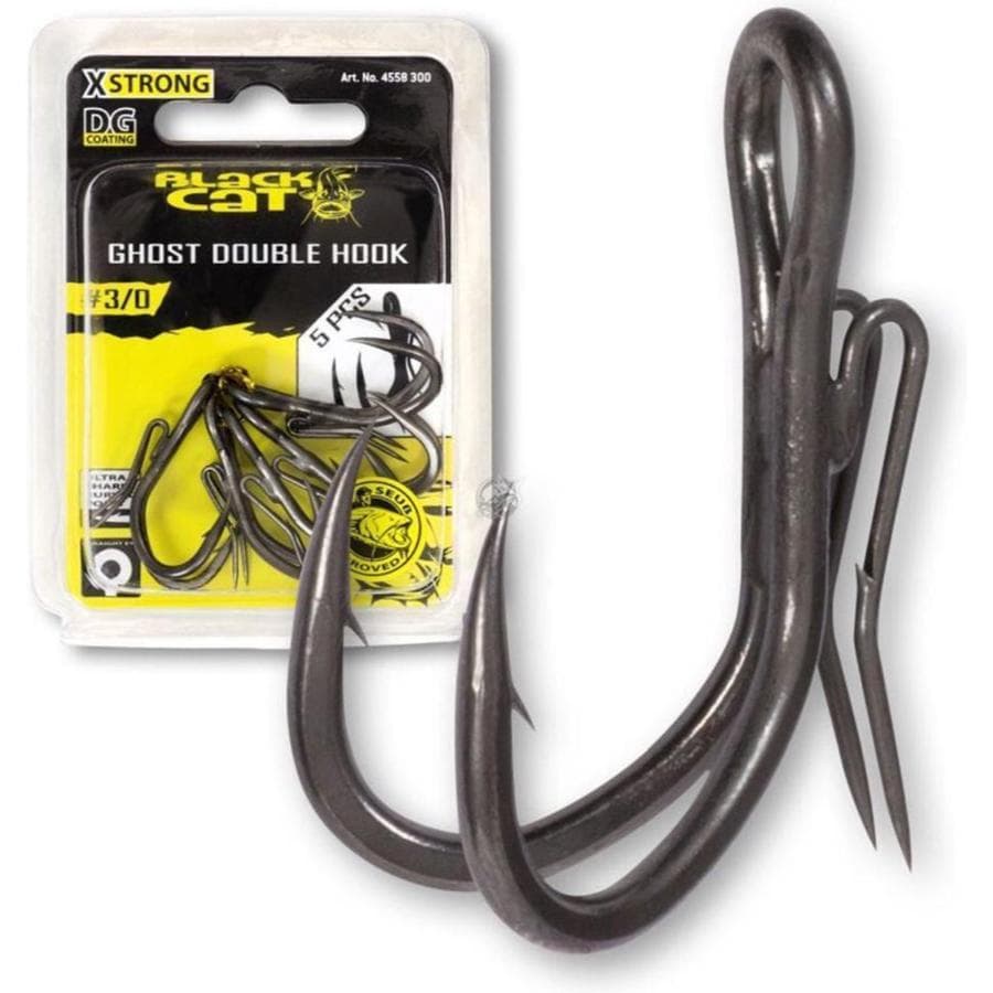 Black Cat DG Coated Ghost Double Hook Size 3/0