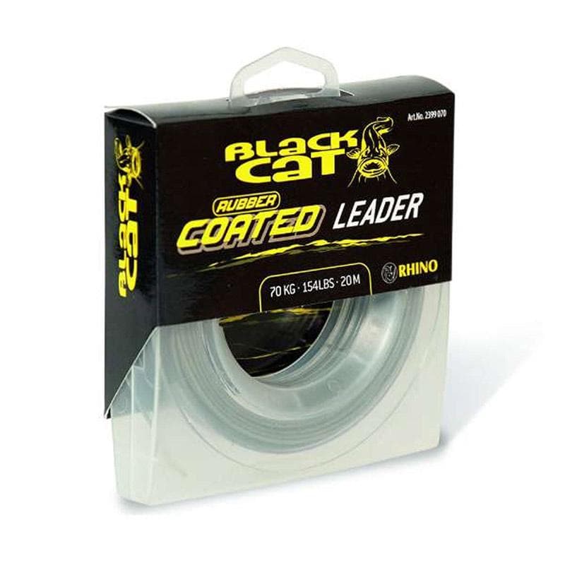 Black Cat Rubber Coated Leader 100kg-220LBS 20m