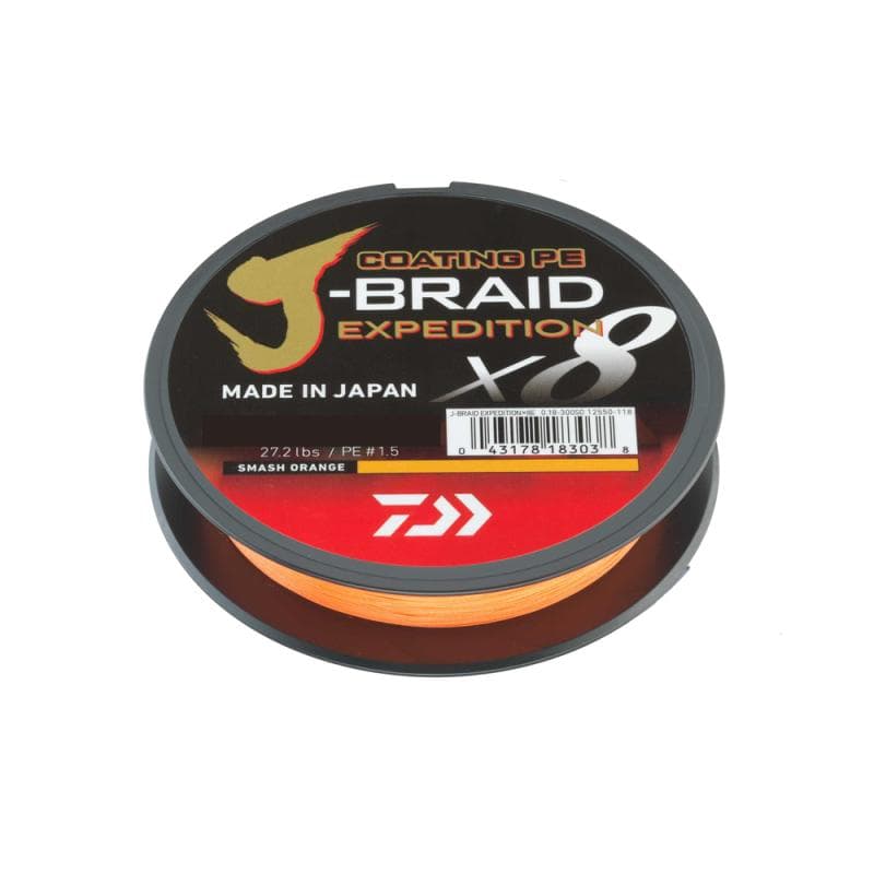 Daiwa J-Braid Expedition X8E Smash Orange 150m 0.10mm