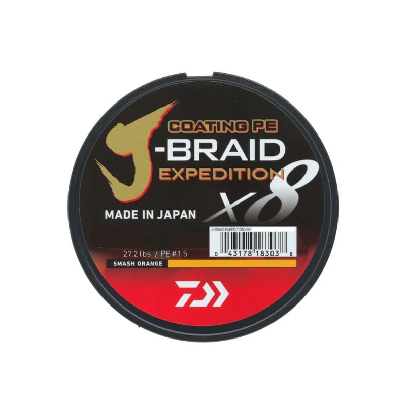 Daiwa J-Braid Expedition X8E Smash Orange 150m 0.13mm - foto 2