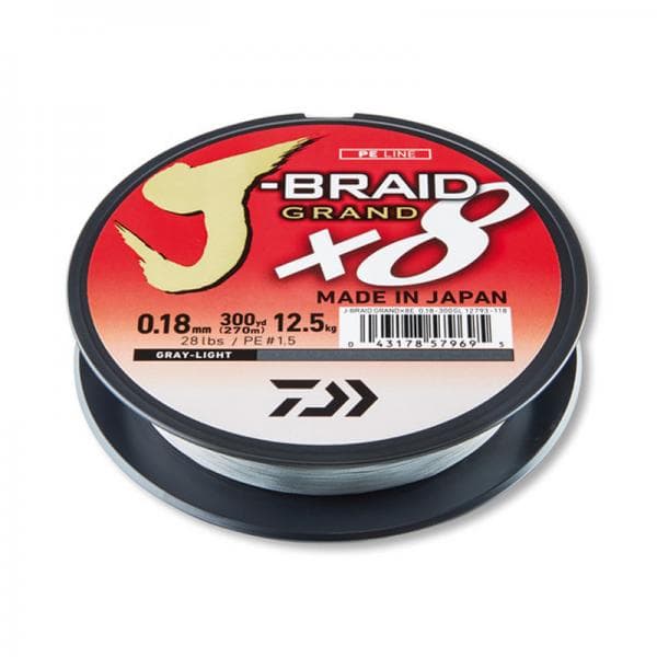 Daiwa J-Braid Grand X8 Grey 0.06mm - 5.0kg
