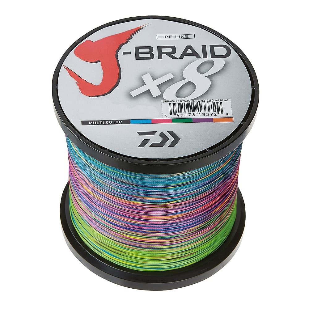 Daiwa J-Braid Multicolor 8x gevlochten lijn 0.24mm