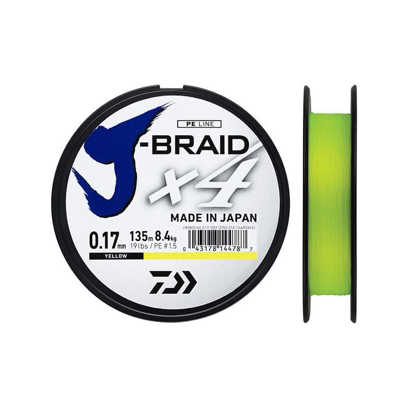 Daiwa J-Braid x4 Yellow 0.13mm