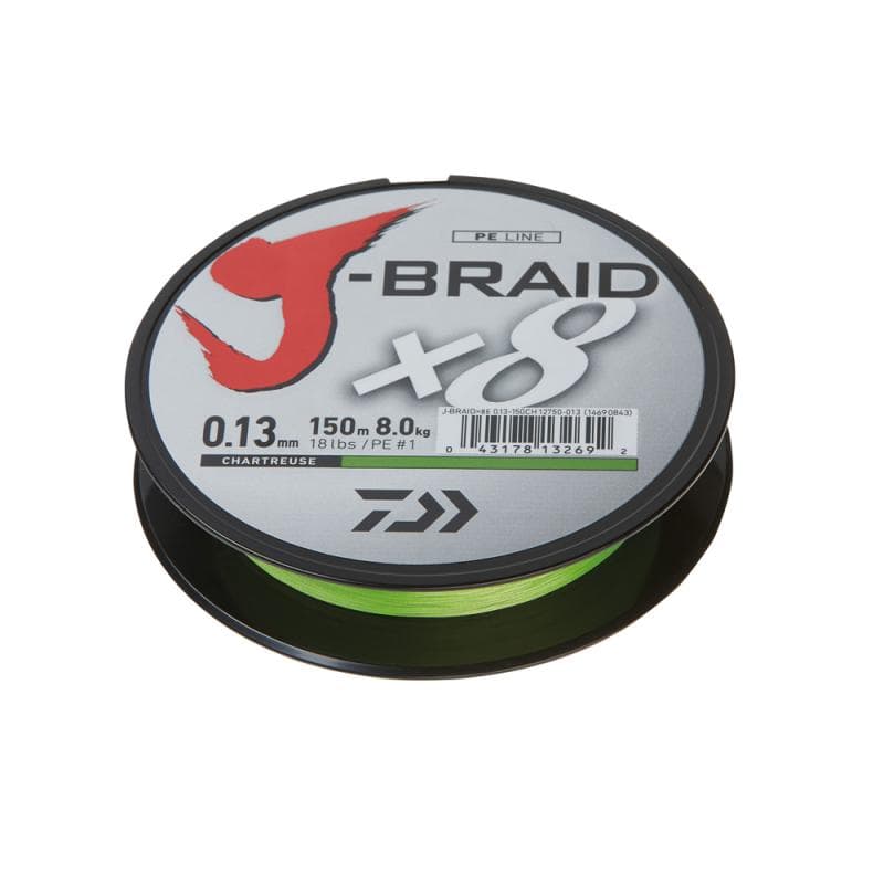 Daiwa J-Braid X8 Chartreuse 150m 0.20mm - 13.0kg - foto 2