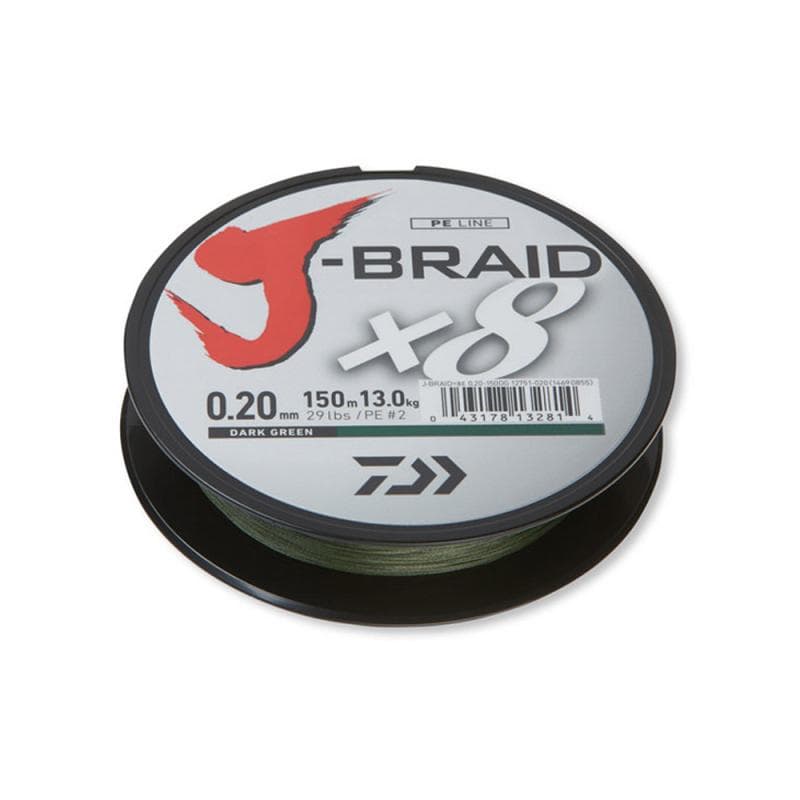 Daiwa J-Braid X8 Dark Green 150m 0.18mm - 12.0kg - foto 2
