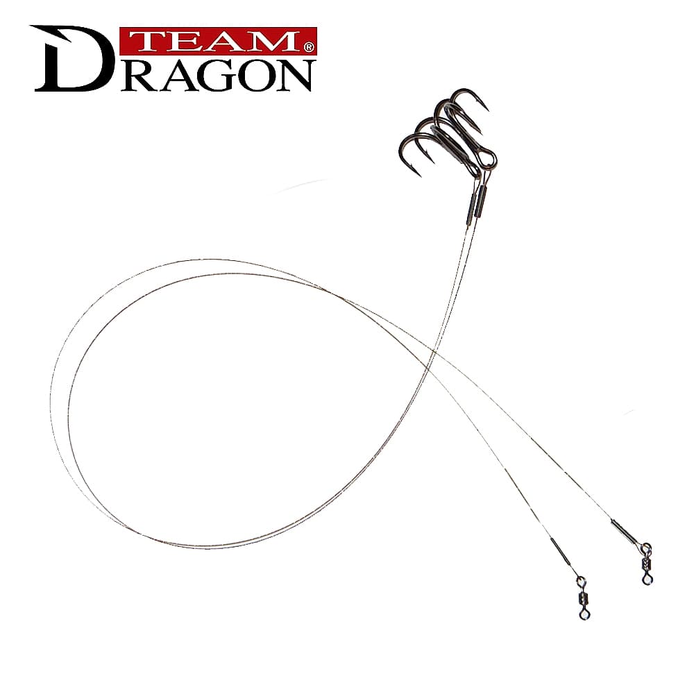 Dragon Treble Hook Leader 40cm 13kg Size 2