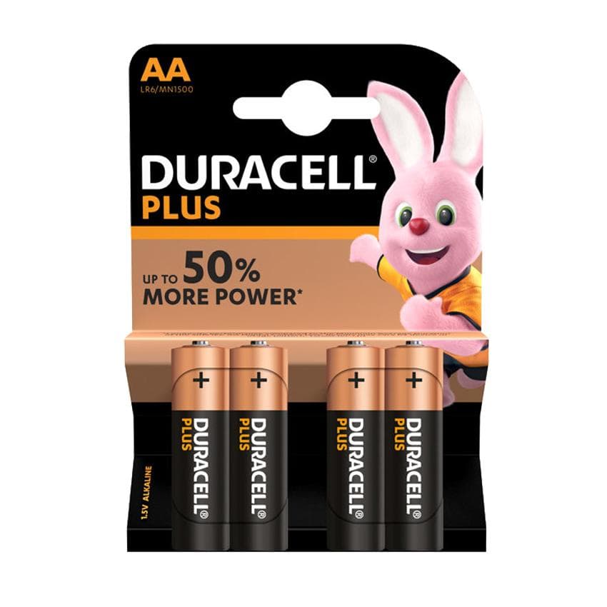 Duracell Plus 1.5V AA 4 stuks
