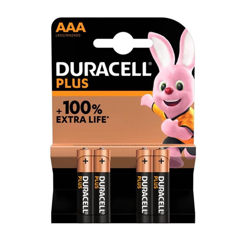 Duracell Plus 1.5V AAA 4 stuks
