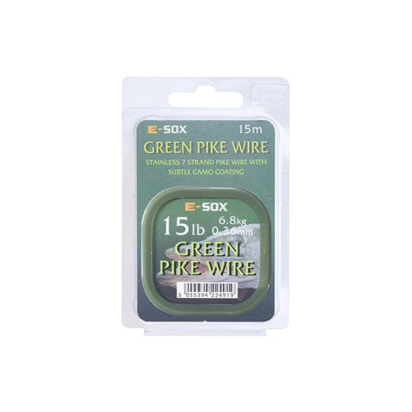 E-Sox Green Pike Wire 15 meter 15lb - 6.8kg