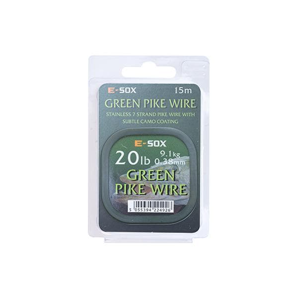 E-Sox Green Pike Wire 15 meter 20lb - 9.1kg