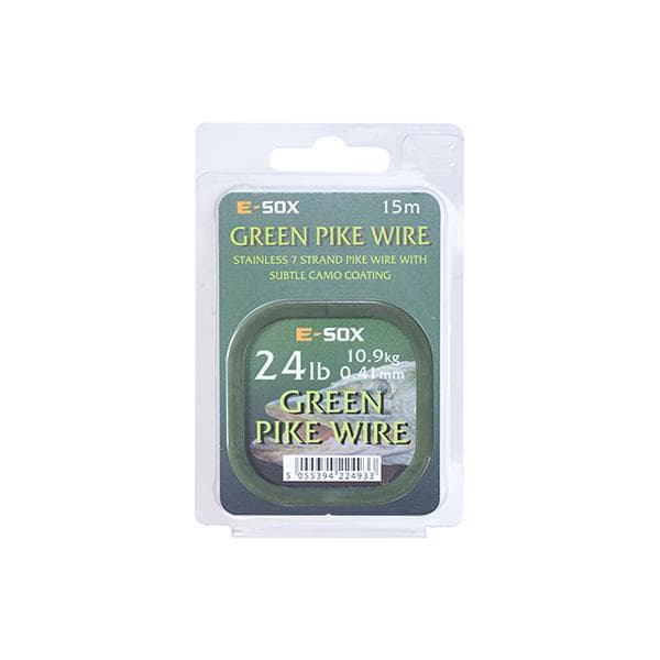 E-Sox Green Pike Wire 15 meter 24lb - 10.9kg
