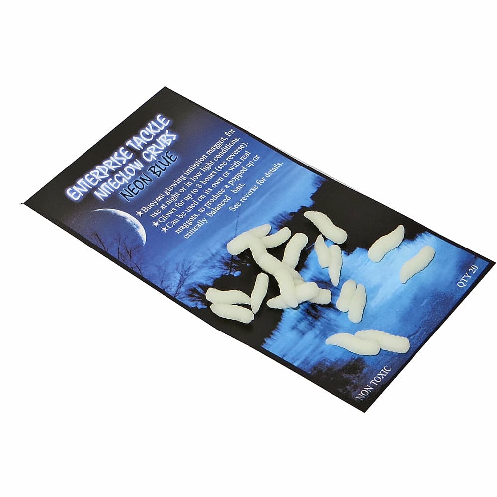 Enterprise Tackle Niteglow Grubs Neon Bleu