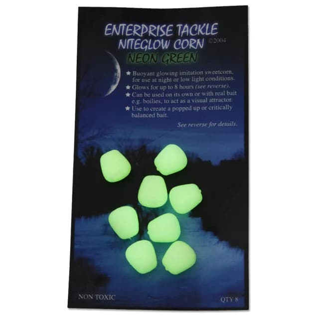 Enterprise Tackle Niteglow Sweetcorn Hair Stops Neon Blue/Green - foto 3