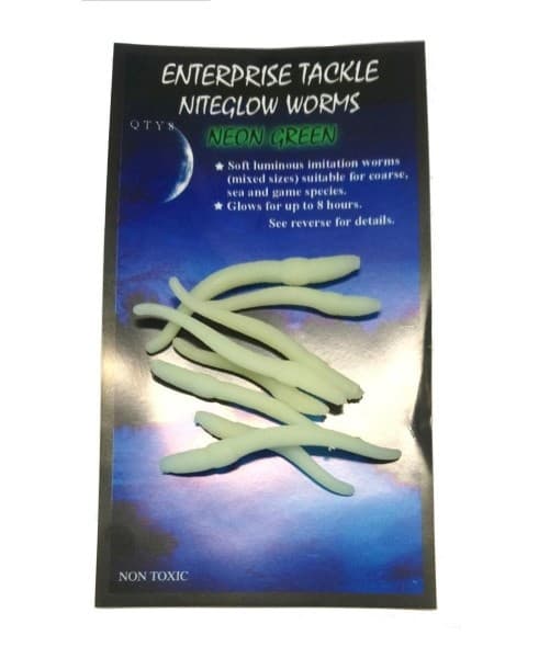 Enterprise Tackle Niteglow Worms Neon Green