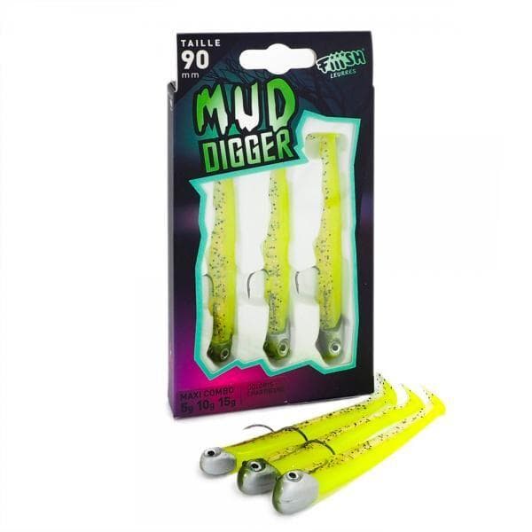 Fiiish Mud Digger Maxi Combo 5-10-15g Chartreuse