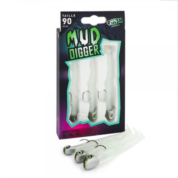 Fiiish Mud Digger Maxi Combo 5-10-15g Cloudy White