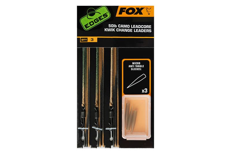 FOX 50lb camo leadcore kwik change leaders fleck
