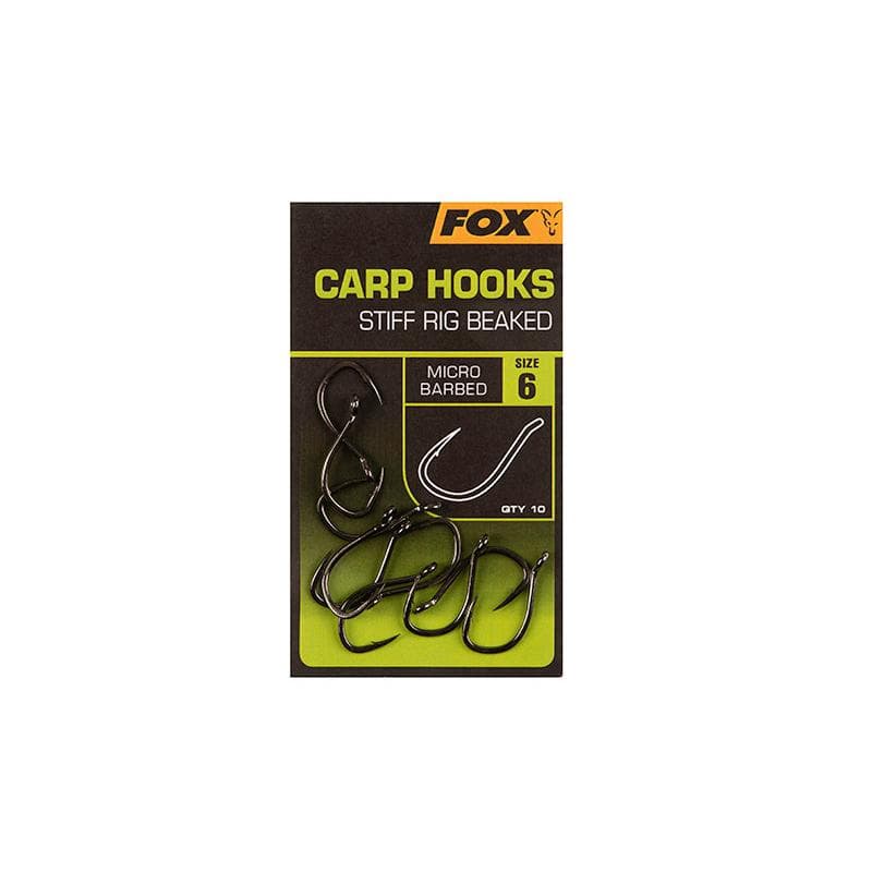 Fox Carp Hooks Stiff Rig Beaked Size 6