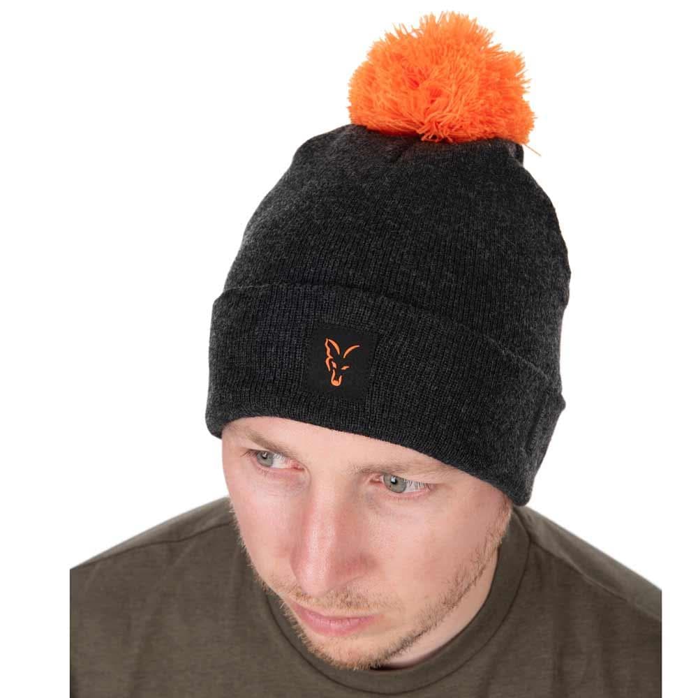 Fox Collection Bobble Hat Black/Orange - foto 3