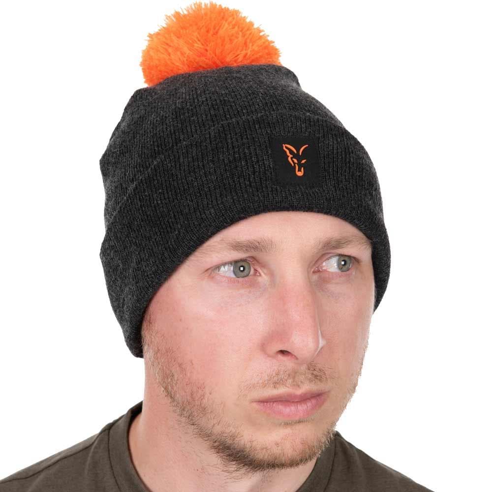Fox Collection Bobble Hat Black/Orange