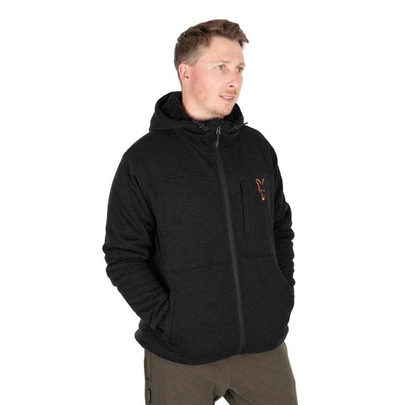 Fox Collection Sherpa Jacket Black/Orange Small