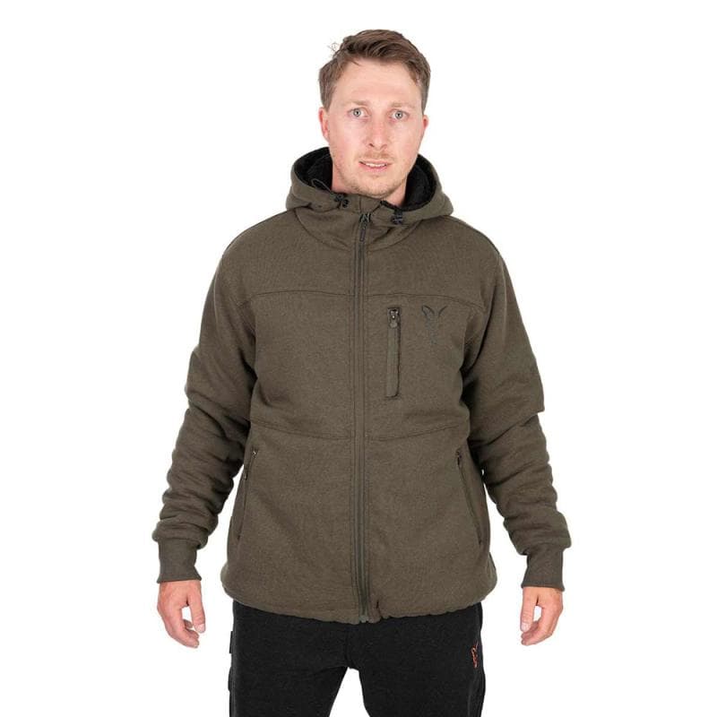 Fox Collection Sherpa Jacket Green/Black Large
