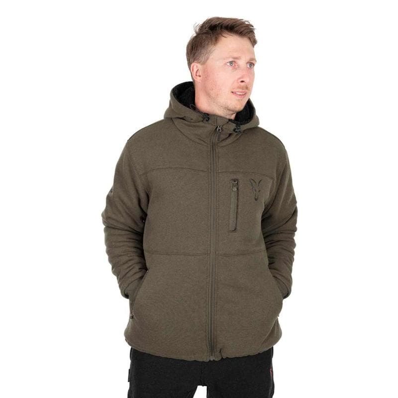 Fox Collection Sherpa Jacket Green/Black Small