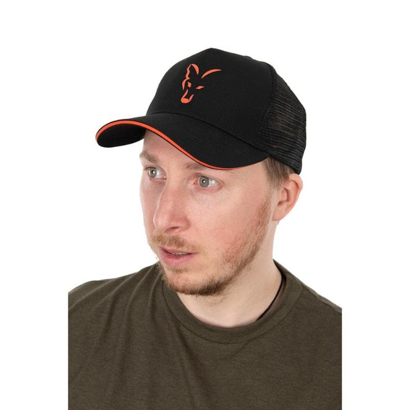 Fox Collection Trucker Cap Black & Orange - foto 4