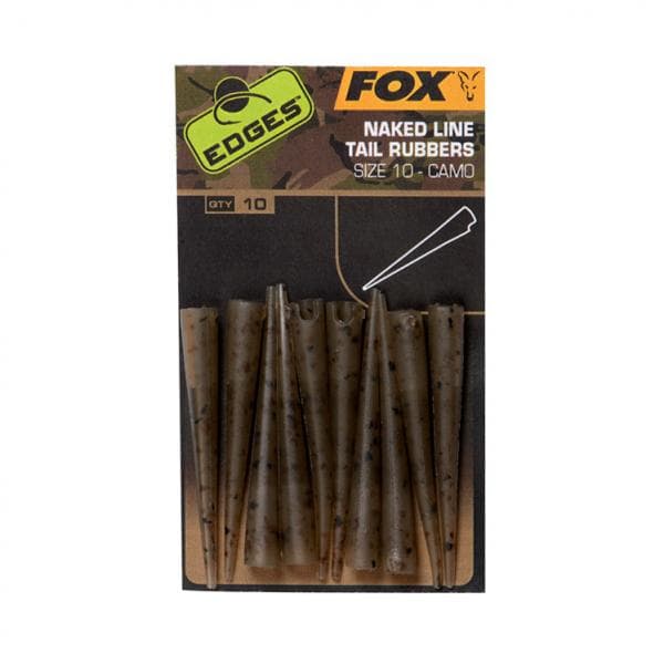 Fox Edges Camo Naked Line Tail Rubbers Size10