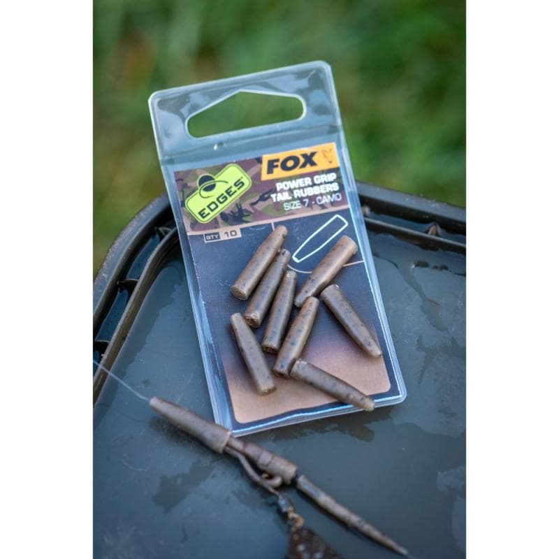 Fox Edges Camo Powergrip Tail Rubbers Size 7 - foto 3