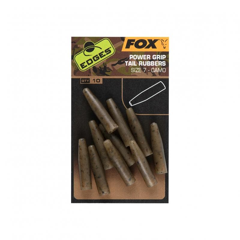 Fox Edges Camo Powergrip Tail Rubbers Size 7
