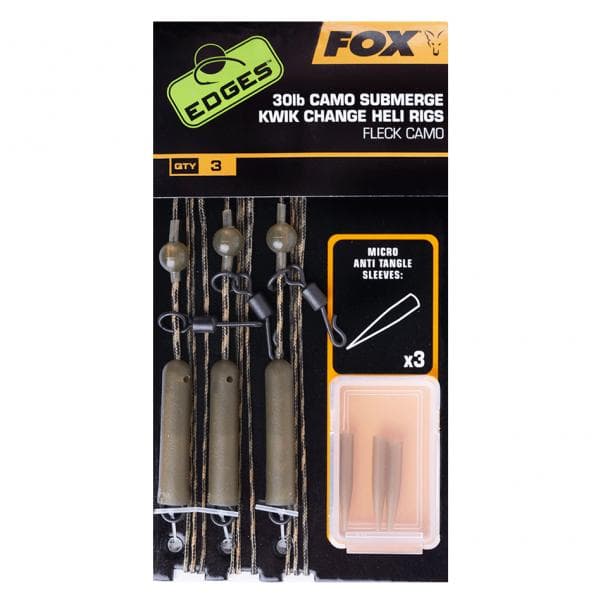 Fox Edges Camo Submerge Kwik Change Heli RIgs 30lb