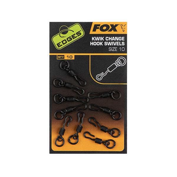 Fox Edges Kwik Change Hook Swivels Size 10