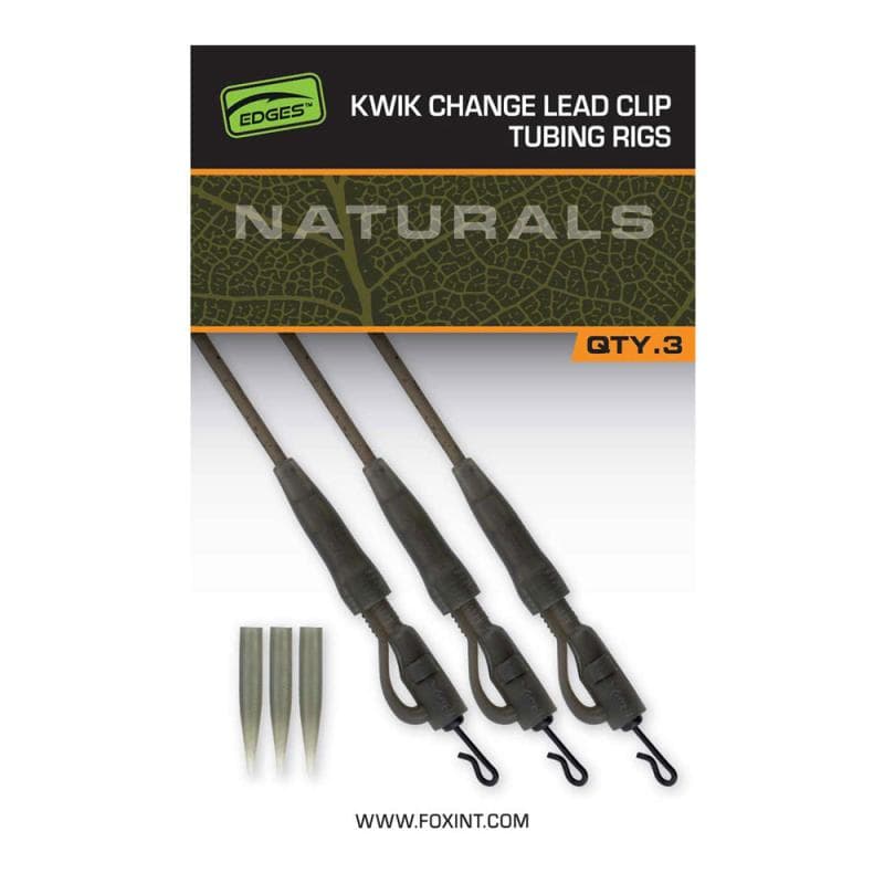 Fox Edges Naturals Kwik Change Lead Clip Tubing Rigs