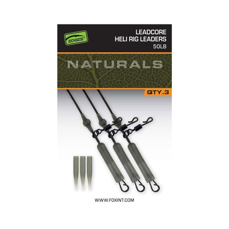 Fox Edges Naturals Leadcore Heli Rig Leaders