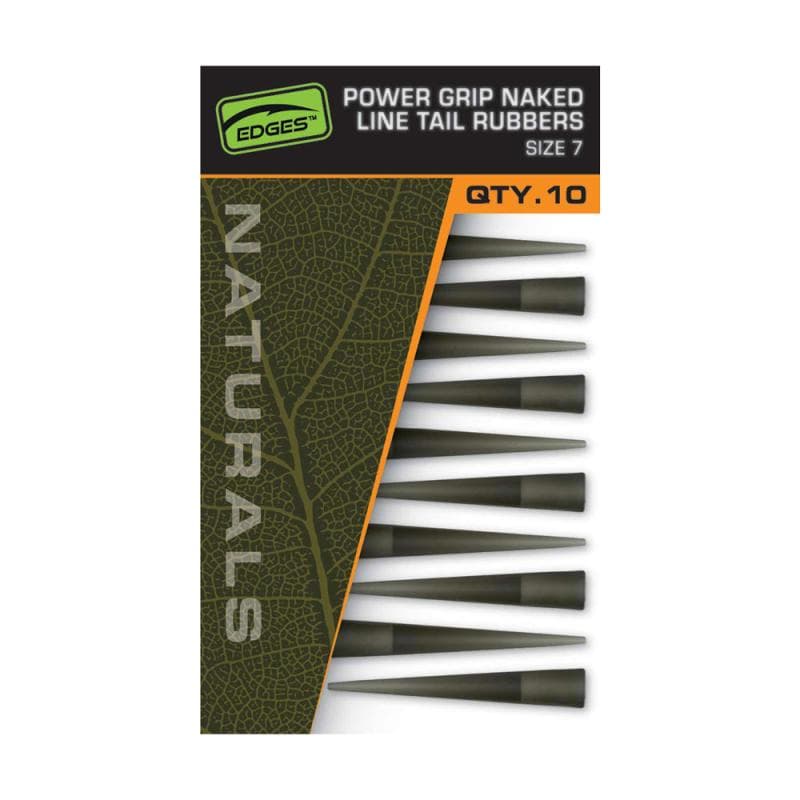 Fox Edges Naturals Power Grip Naked Line Tail Rubbers Size 7