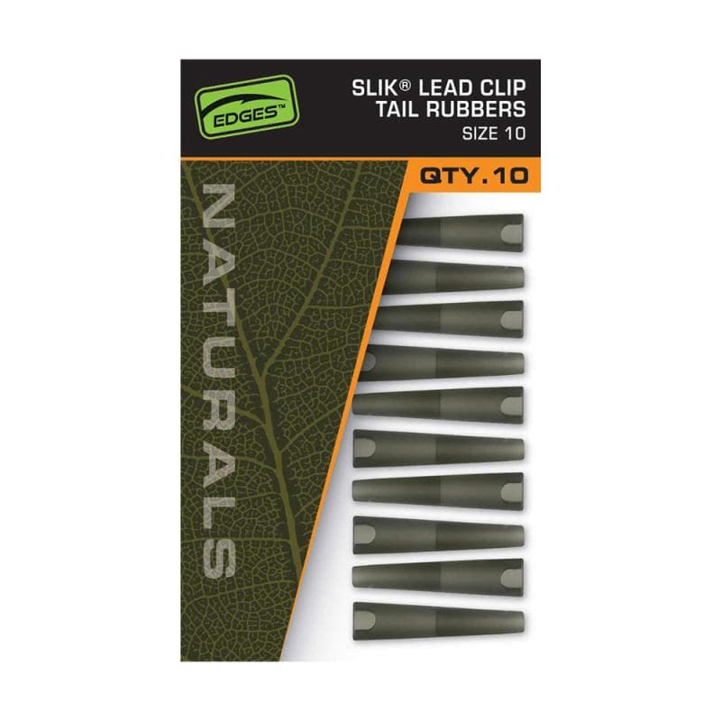 Fox Edges Naturals Size 10 Slik Lead Clip Tail Rubber