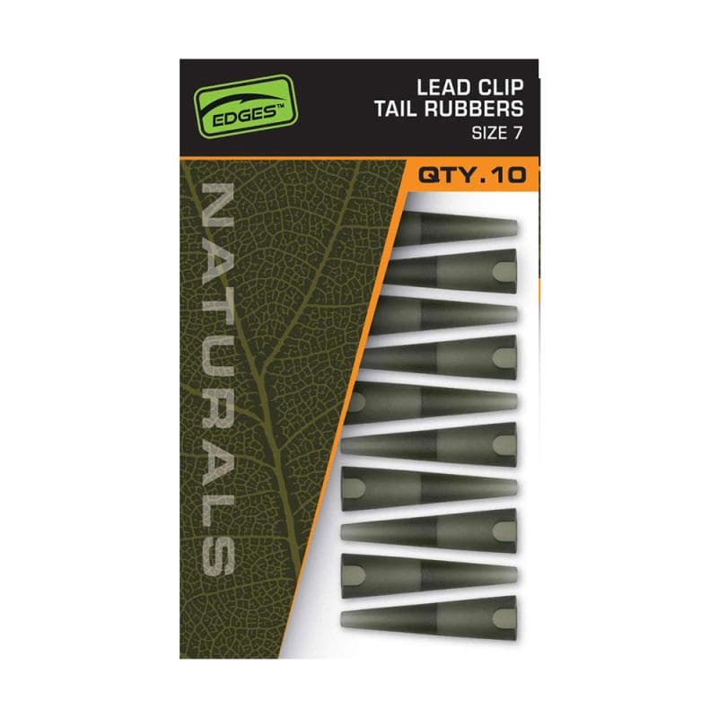 Fox Edges Naturals Size 7 Lead Clips Tail Rubbers