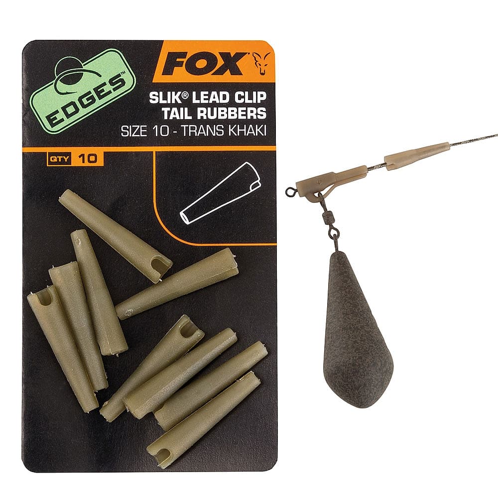 Fox Edges Slik Lead Clip Tail Rubbers Size 10