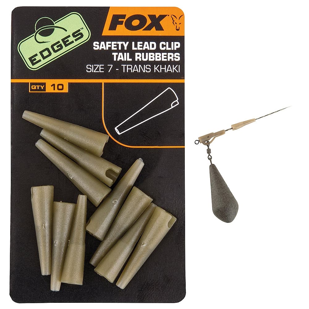 Fox Edges Slik Lead Clip Tail Rubbers Size 7
