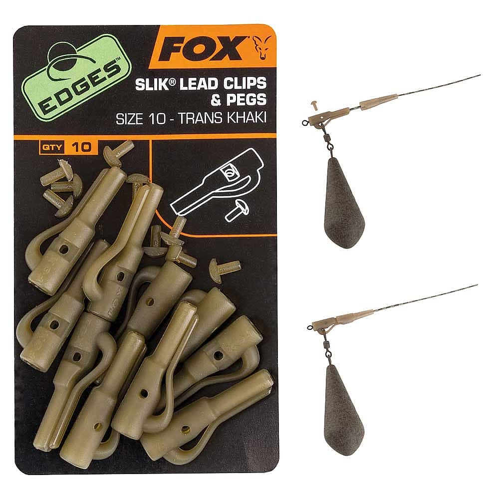 Fox Edges Slik Lead Clips & Pegs Size 10